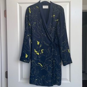 Aritzia (Babaton) silk wrap dress, size small.